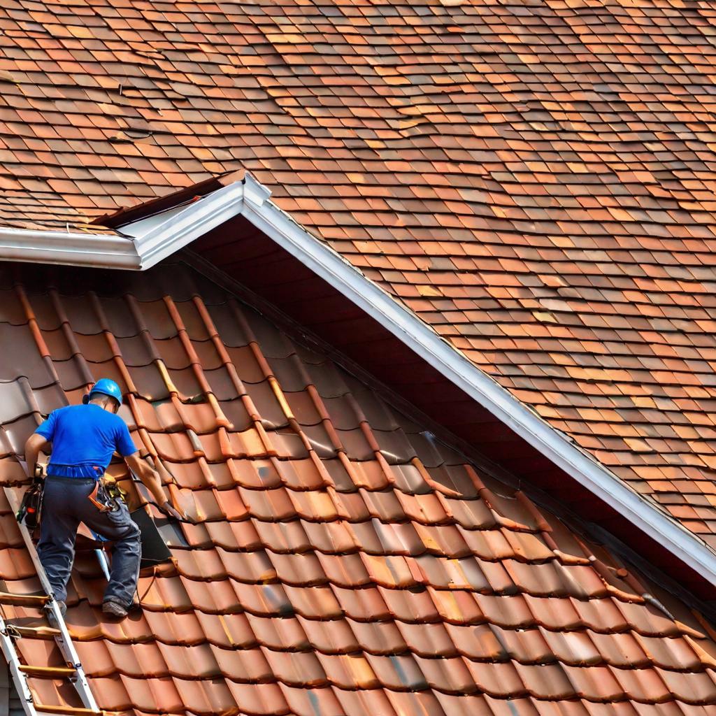 Regular Maintenance Tips - roofer fixing roof