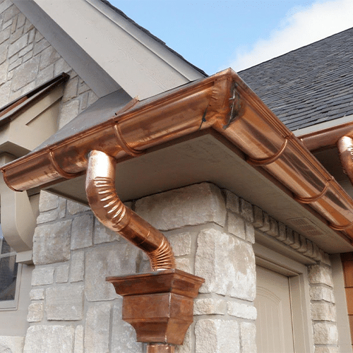 Copper Gutters -Types of Gutters - Footprint Home Experts